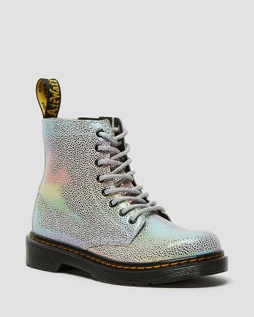 Dr Martens Junior 1460 Pascal Iridescent Snørestøvler Børn Flerfarvede | DK 683YXF